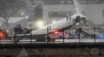 Fantástico revela detalhes do choque entre avião e caminhão em aeroporto de Nova York