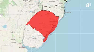 Inmet emite alerta vermelho de 'grande perigo' para tempestades no RS nesta segunda-feira