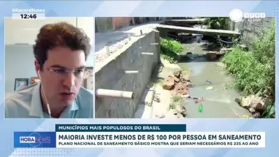 Mais da metade das grandes cidades investe menos de R$ 100 por habitante em saneamento