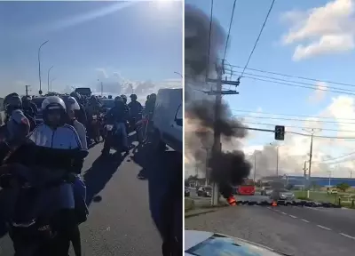 Motoboys protestam em Macaé após morte de colega em acidente com racha