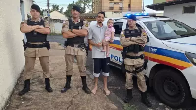 PM socorre bebê em convulsão após encontrar pai desesperado nas ruas de Uberlândia