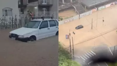 Temporal em Sorocaba causa alagamentos e derruba muro de escola