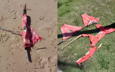 Vandalismo em bandeiras de segurança nas praias de Aracaju coloca banhistas em risco