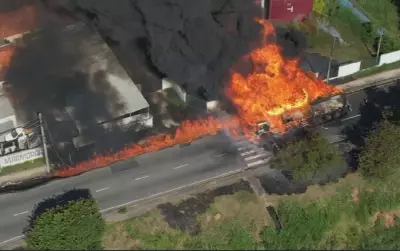 Vazamento de combustível causa incêndio em rede de esgoto e interdita avenida em Sorocaba