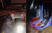 Acidente fatal na RN-117: motociclista morre e garupa fica ferido após colisão frontal com ônibus