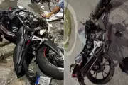 Acidente grave entre motociclistas em cruzamento de Santos deixa dois feridos