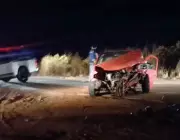 Acidente grave na RR-205: Carro invade contramão, colide com caminhonete e é atingido por outro veículo em Boa Vista