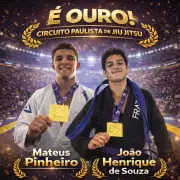 Atletas de São Pedro do Turvo brilham com ouro no Circuito Paulista de Jiu-Jitsu em Barueri