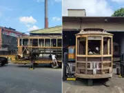 Bonde histórico português dos anos 1920 passa por revitalização milionária em Santos