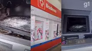 Caixas eletrônicos do Bradesco são destruídos em São Luís; suspeita é de tentativa de furto