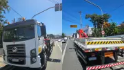 Caminhão roubado na Marginal Tietê é recuperado em Mogi das Cruzes com suspeito preso