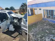 Carro colide com muro de creche em Mogi Guaçu, ferindo duas idosas e causando suspensão de aulas
