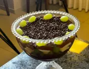 Chef JPB ensina receita de doce de uva na travessa com brigadeiros e ganache