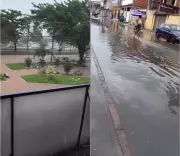 Chuvas intensas causam alagamentos e retorno de esgoto em Rio das Ostras