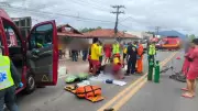 Ciclista é atropelado por caminhão e morre em acidente grave na Grande Florianópolis