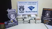 Cão farejador da Receita Federal prende homem com 15 tabletes de maconha skunk em Manaus