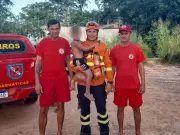 Criança de 3 anos desaparecida é resgatada com sucesso por bombeiros em mata de Cuiabá