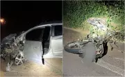 Dois jovens perdem a vida em colisão frontal entre carro e moto na rodovia MG-184