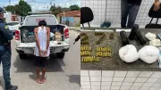Dupla é presa com cocaína, munições e explosivos no litoral do Piauí