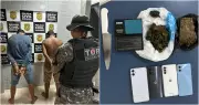 Dupla é presa com skunk após perseguição e acidente policial em Boa Vista
