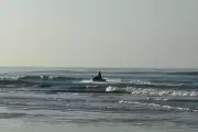 GBMar busca dois turistas desaparecidos no mar de Praia Grande após ondas surpreenderem jovens