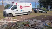Homem furtou ambulância hospitalar em Ponta Porã, deu voltas e abandonou veículo