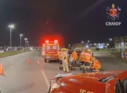 Homem morre atropelado na DF-001 entre Riacho Fundo II e Recanto das Emas