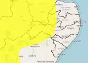 Inmet emite alerta amarelo para chuvas intensas em 19 cidades de Pernambuco
