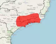 Inmet emite alerta vermelho para chuvas intensas no Sudeste e Sul do Brasil