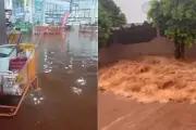 Maracaju, em MS, fica submersa após chuva intensa de 125 mm em 40 minutos
