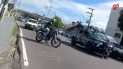 Perseguição policial em Manaus termina com suspeito atropelado por viatura em avenida