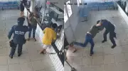 Policial e caminhoneiro entram em luta corporal após discussão em posto fiscal no Piauí