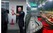 Policial viraliza com meme mostrando interior 'luxuoso' de camburão de viatura em Goiás