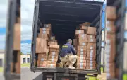 PRF apreende 1,7 tonelada de maconha escondida em caminhão com alimentos no interior de SP