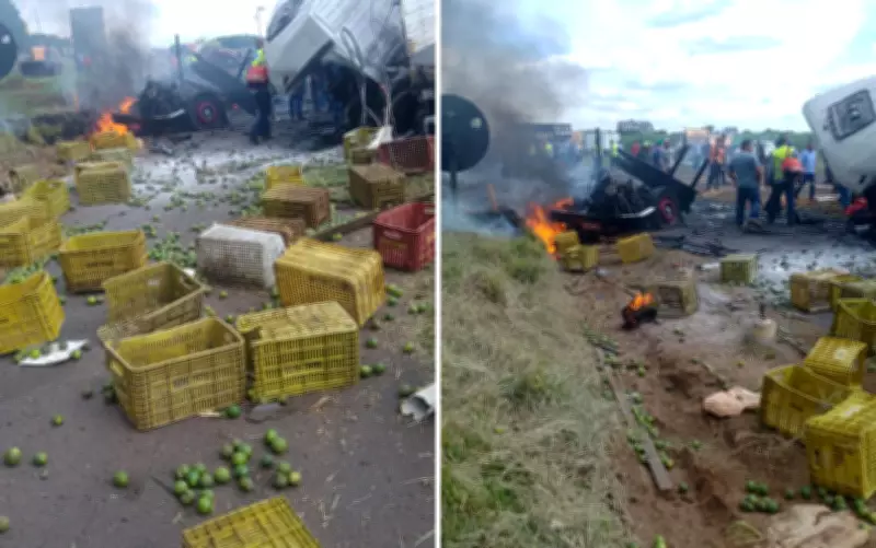 Acidente com dois caminhões deixa feridos graves e interdita rodovia em Batatais, SP