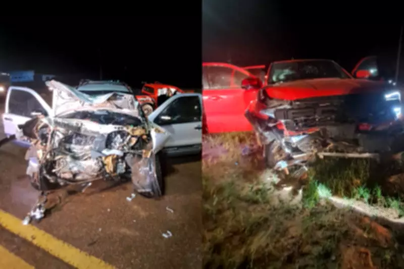 Acidente entre carro e caminhonete deixa homem de 42 anos ferido na BR-163 em Peixoto de Azevedo