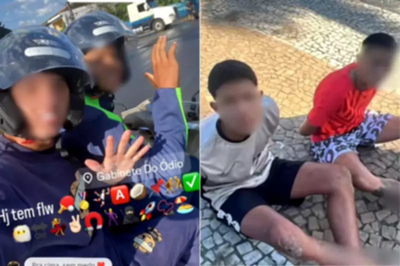 Adolescentes postam selfie comemorando roubo e são presos minutos depois em Praia Grande