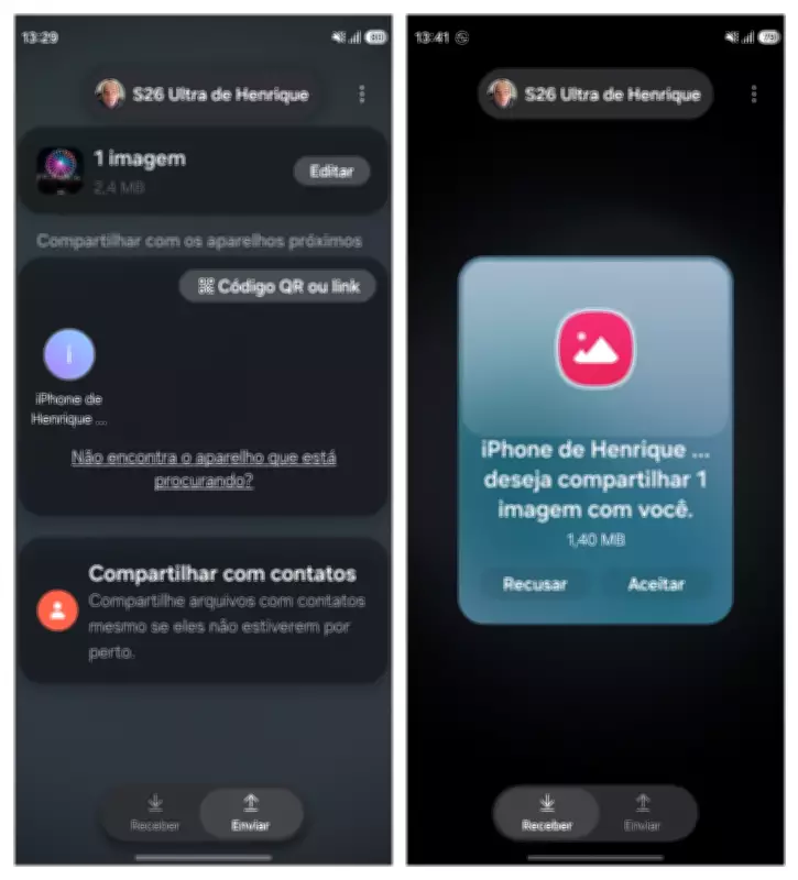 AirDrop no Android: Samsung Galaxy S26 agora troca arquivos com iPhone e Mac