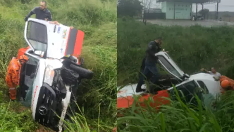 Ambulância do Samu se envolve em acidente grave na BR-116, em Itaitinga