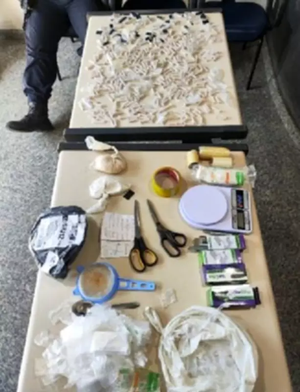 Apreensão de drogas em Miracema: 700g de cocaína e 310g de pasta base