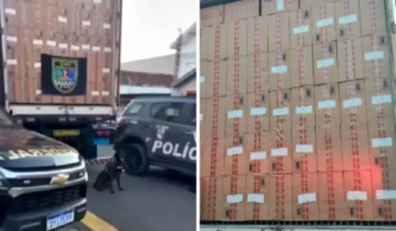 Apreensão de R$ 3 milhões em cigarros contrabandeados na SP-304 em Santa Bárbara d'Oeste