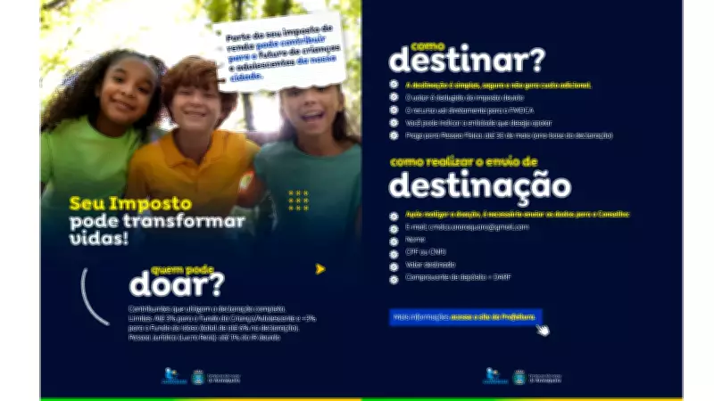Araraquara: Contribuintes podem destinar até 6% do Imposto de Renda para fundos sociais