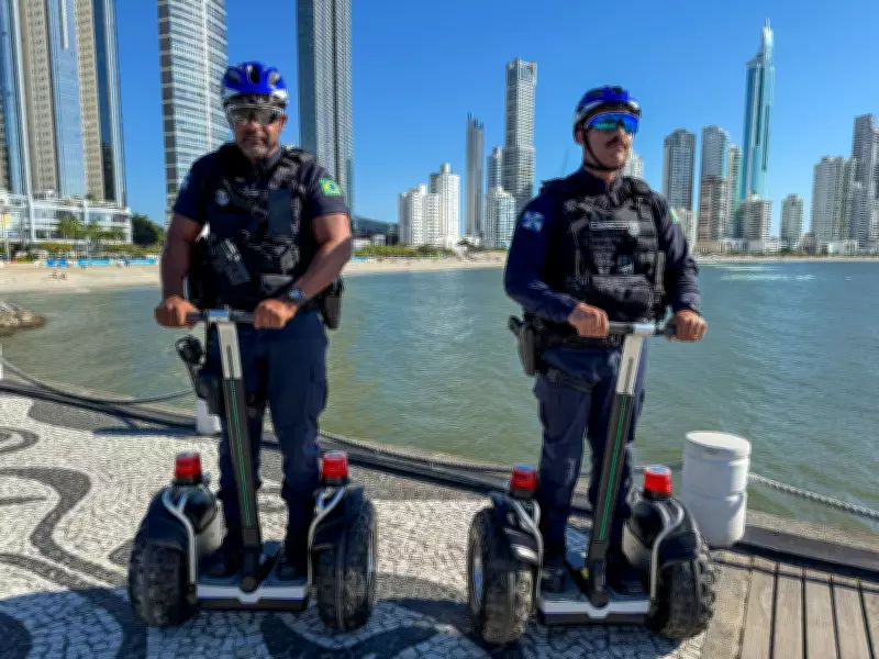 Balneário Camboriú usa óculos com IA, drone e medidor de ruídos na segurança turística
