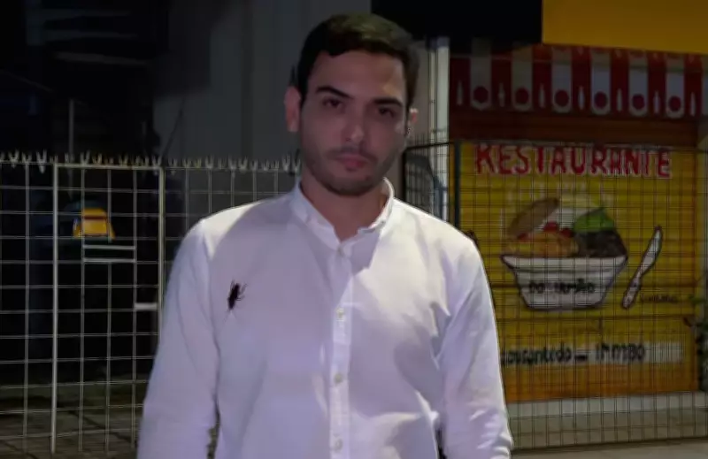 Barata surpreende repórter da Globo em Recife momentos antes de entrada ao vivo
