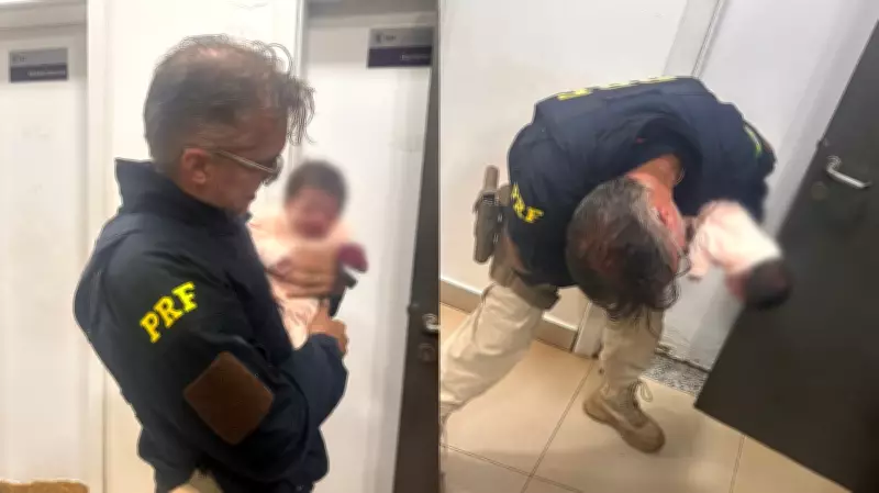 Bebê de 20 dias engasgada com leite é salva por policial rodoviário no PR