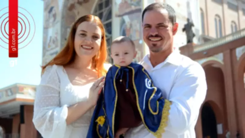 Bebê que nasceu com 624g é batizada em Aparecida após vencer luta pela vida