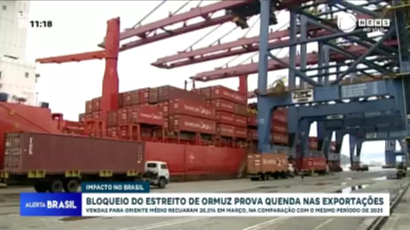 Bloqueio do Estreito de Ormuz Reduz Exportações Brasileiras ao Oriente Médio