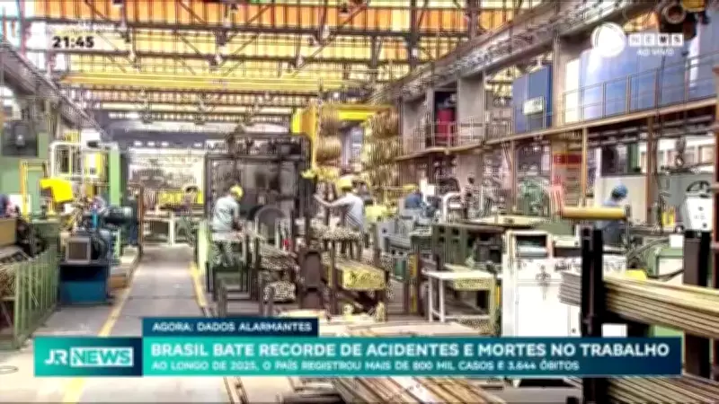 Brasil registra recorde histórico de acidentes e mortes no trabalho em 2025