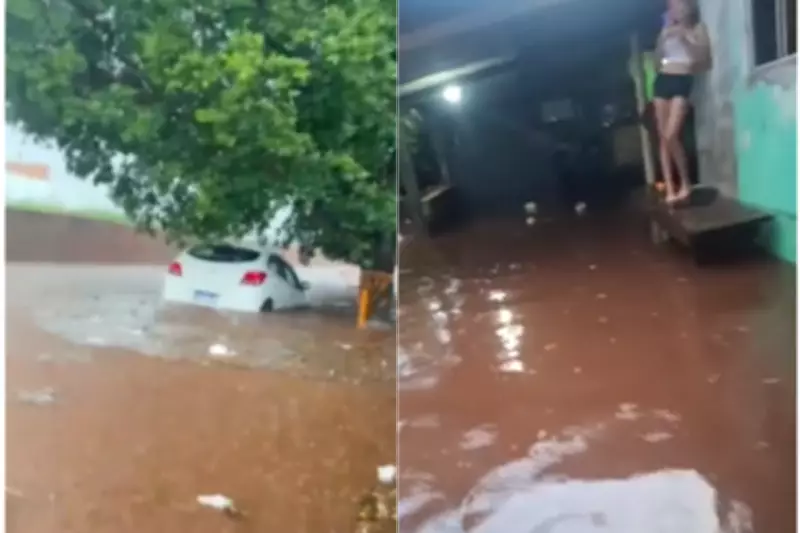 Campo Grande sofre com alagamentos e esgoto transbordando após temporal