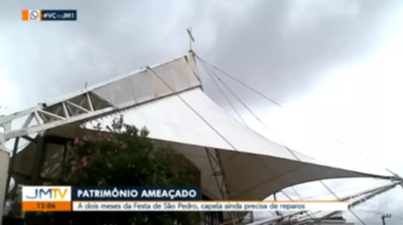 Capela de São Pedro em São Luís apresenta desgaste estrutural antes de festa que atrai 800 mil